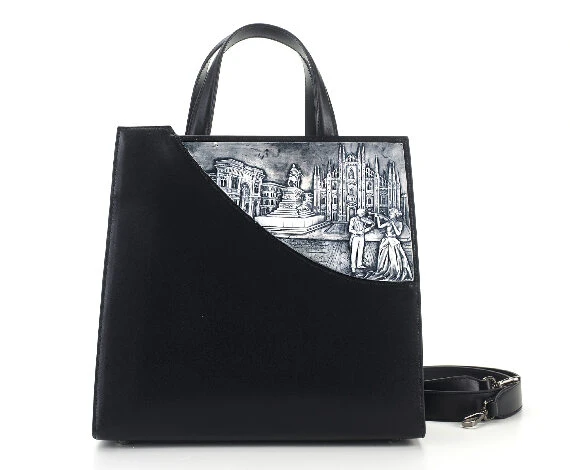 MILANO<br>Borsa city collection grande nera