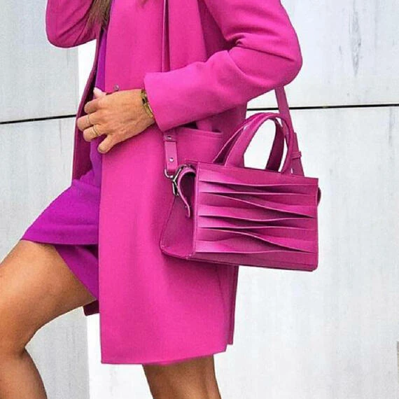 Floating collection city bag fucsia